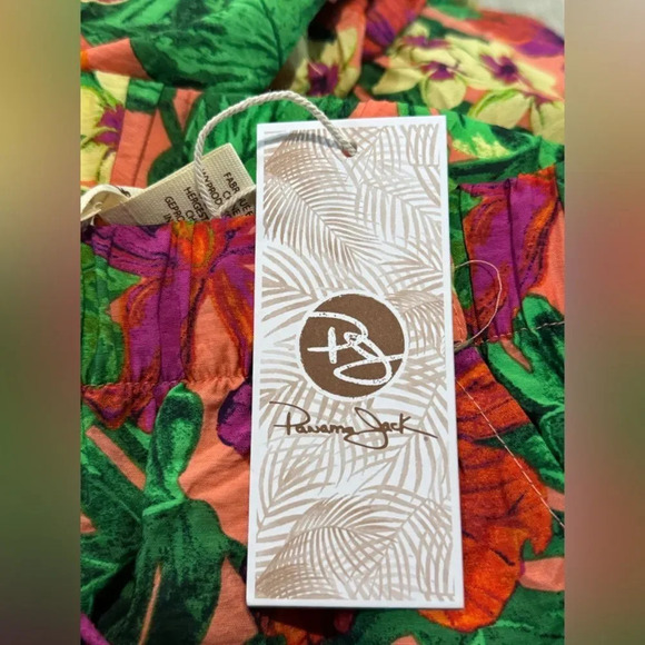 NWT Floral Panama Jack Beach Pants Cropped wide leg XS - Picture 5 of 6